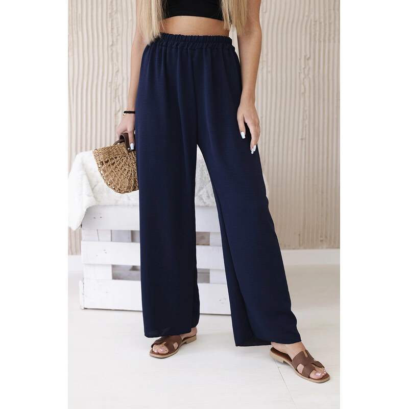 K-Fashion Široké nohavice námornícka modrá 62340006