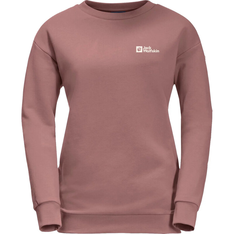 Ružová dámska mikina Jack Wolfskin Essential Crewneck W 1710132-3068 58415374