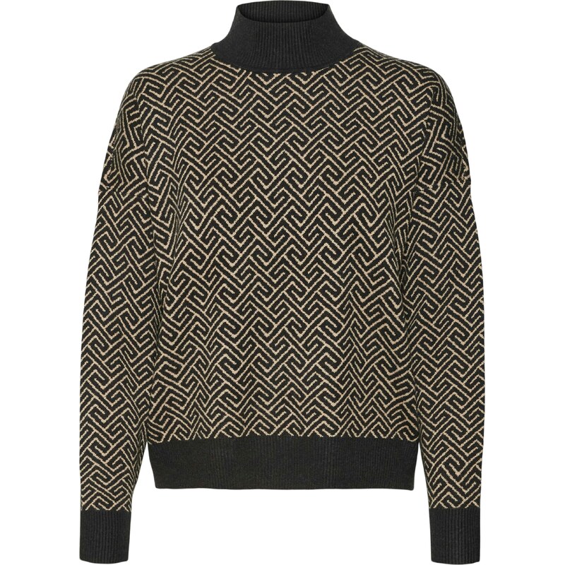 VERO MODA Sveter VMARIA svetlobéžová / čierna 61067665