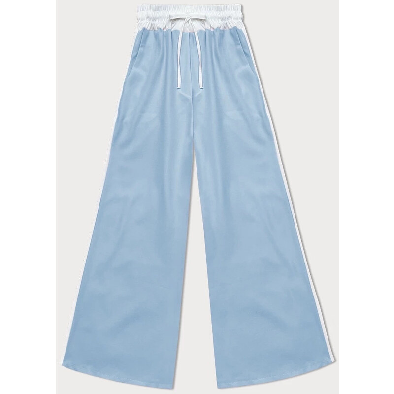 MADE IN ITALY Dámske svetlomodré voľné nohavice s lampášmi (764ART) 58419483