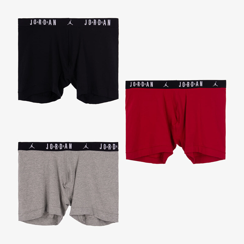 Boxerky Jordan Flight Cotton Core 3-Pack Boxer Brief Gym Red/ Black S 58420280