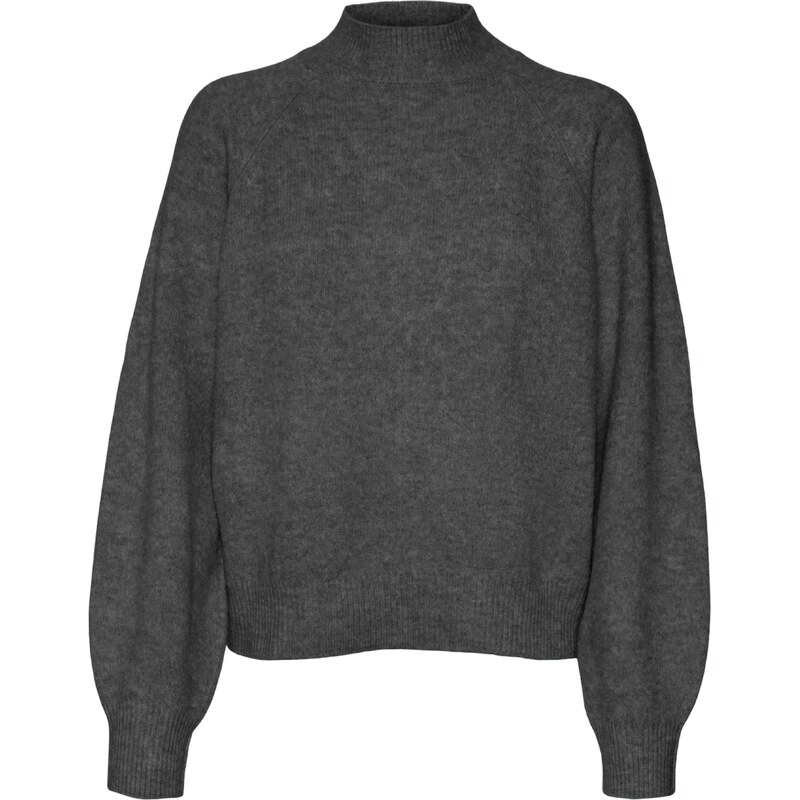 VERO MODA Sveter Leaf tmavosivá 58422079