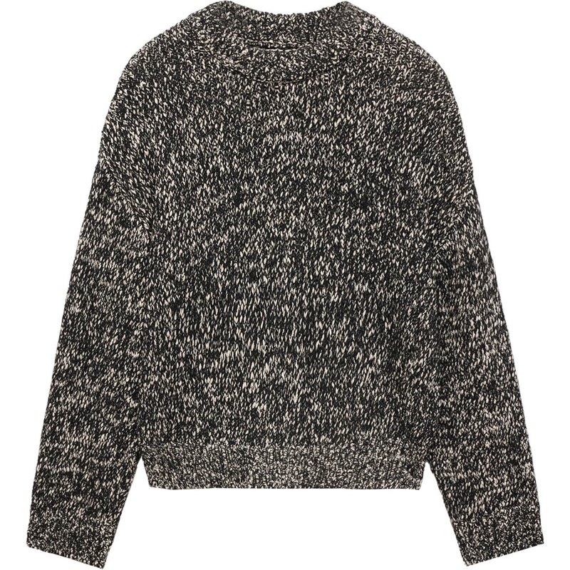 MANGO Sveter Clorets antracitová / svetlosivá 58424501