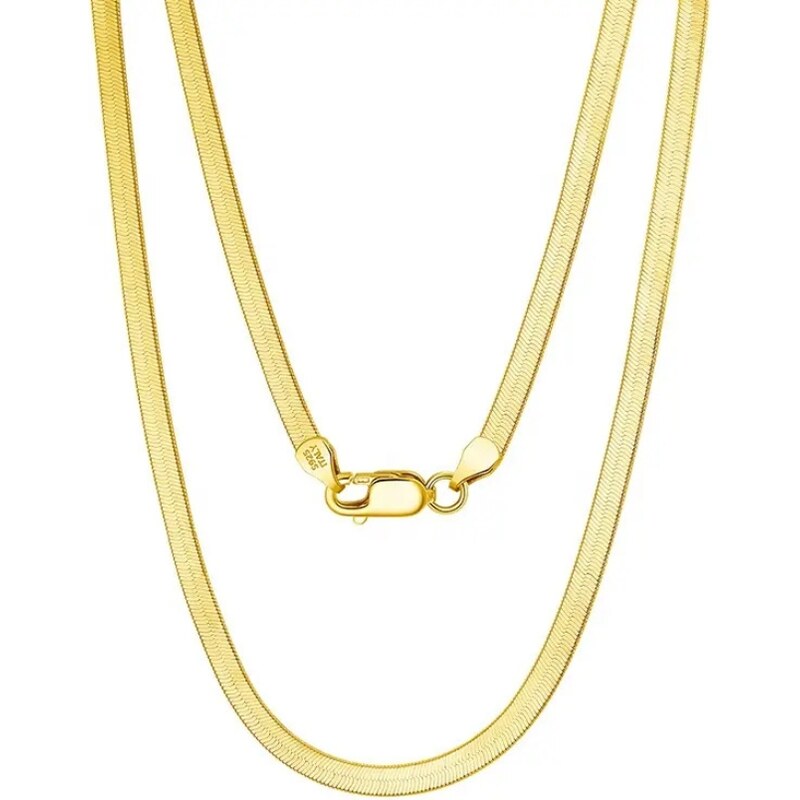 MAJYA Strieborná retiazka ALVARO 50 cm | šírka 4,5 mm pozlátený 11194 64582168