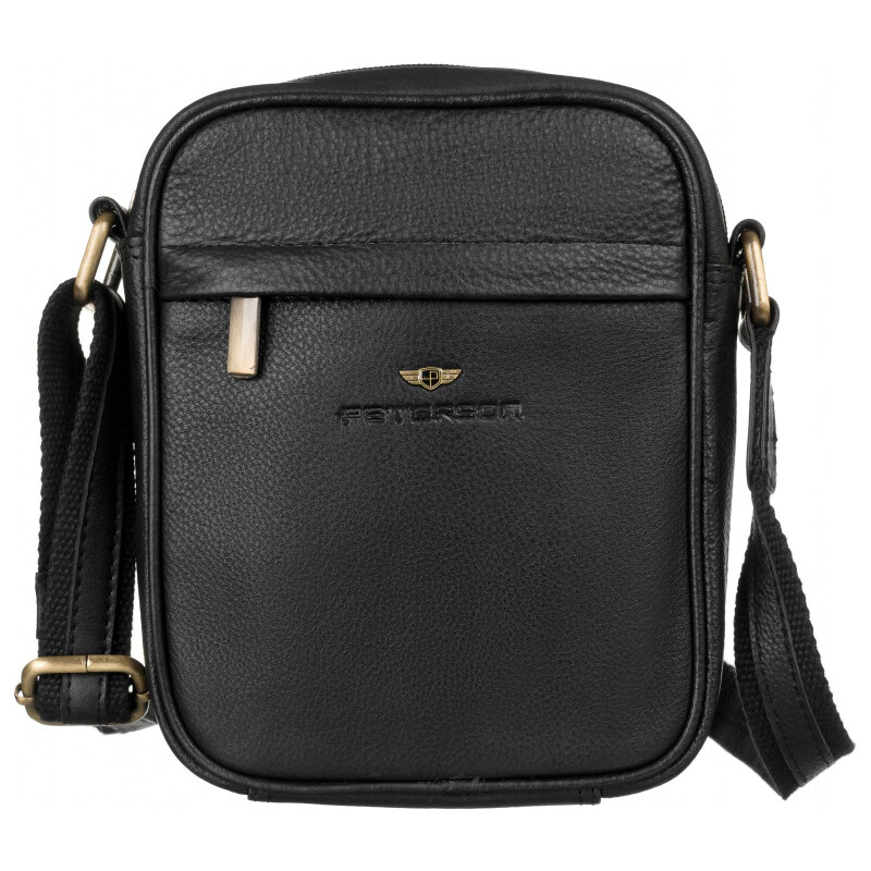 Peterson Pánska kožená crossbody taška čierna (GT230) 58429549