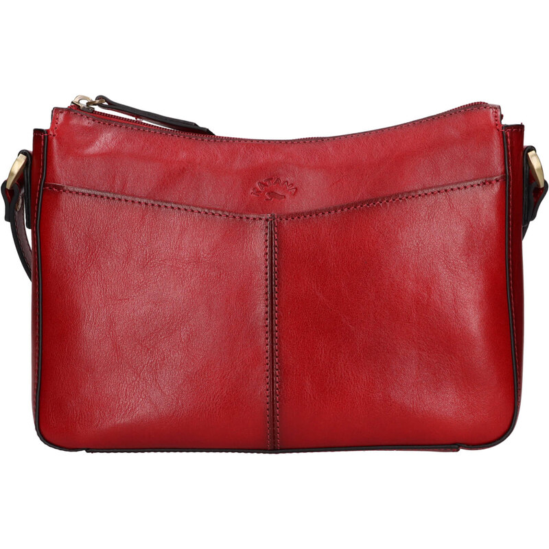 Kožená dámska crosbody kabelka Katana Belinda - červená 58430252