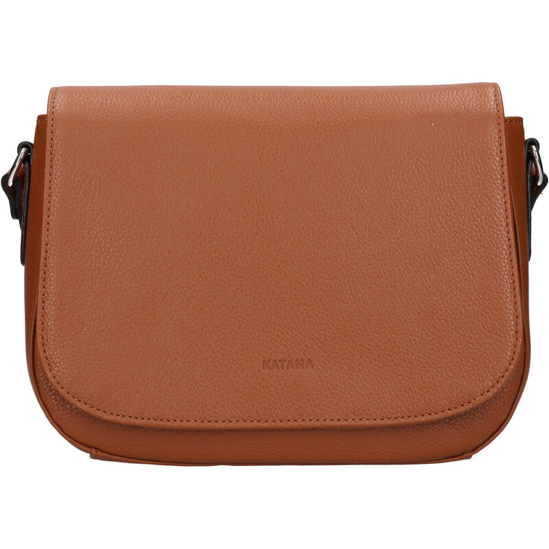 Kožená dámska crosbody kabelka Katana Matelde - koňak 58430257