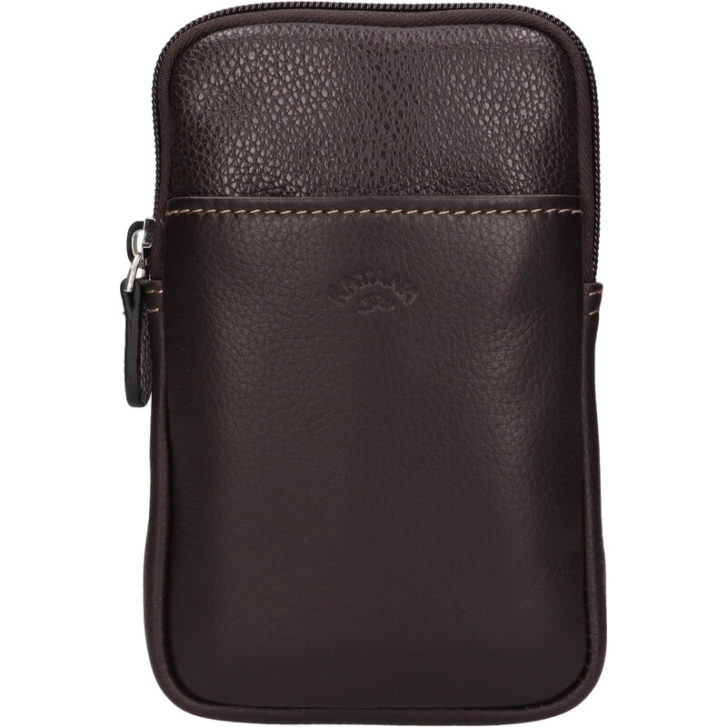 Dámska kožená kabelka na mobil a doklady Katana Anastesa - tmavo hnedá 58430265