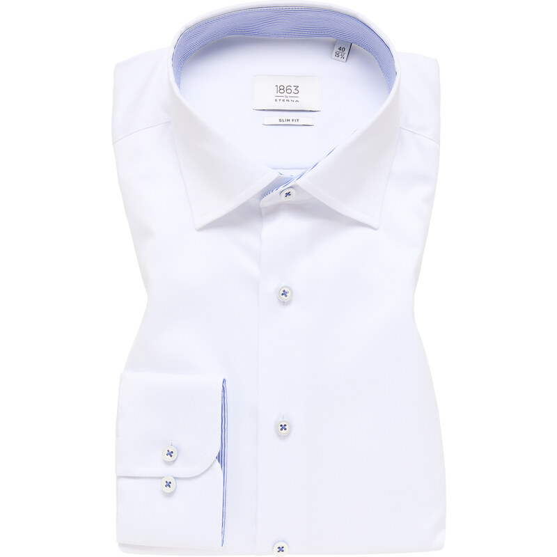 Pánska biela luxury košeľa ETERNA slim fit 58430931