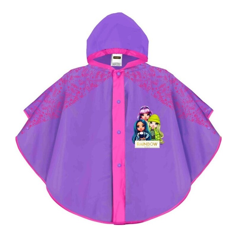 Fialové dievčenské pončo do dažďa Rainbow High 58431494