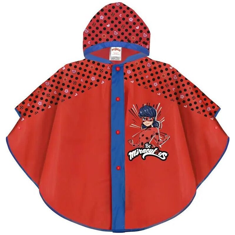 BASIC Dievčenské pončo do dažďa Ladybug and Cat Noir 58431495