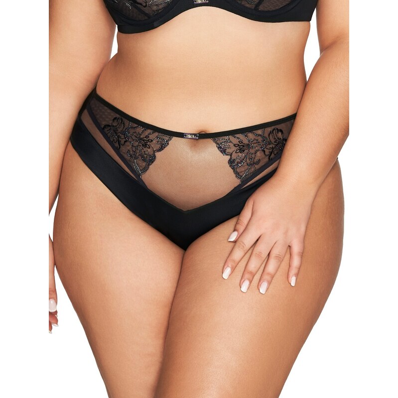 AVA LINGERIE Dámske čipkové klasické nohavičky Ava 2072 S-3XL Black 58431512