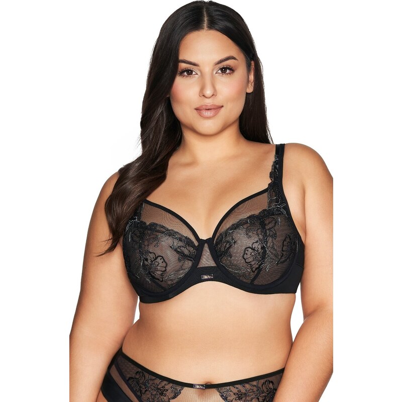 AVA LINGERIE Mäkká podprsenka s kosticou Ava 2072 Black 58431513