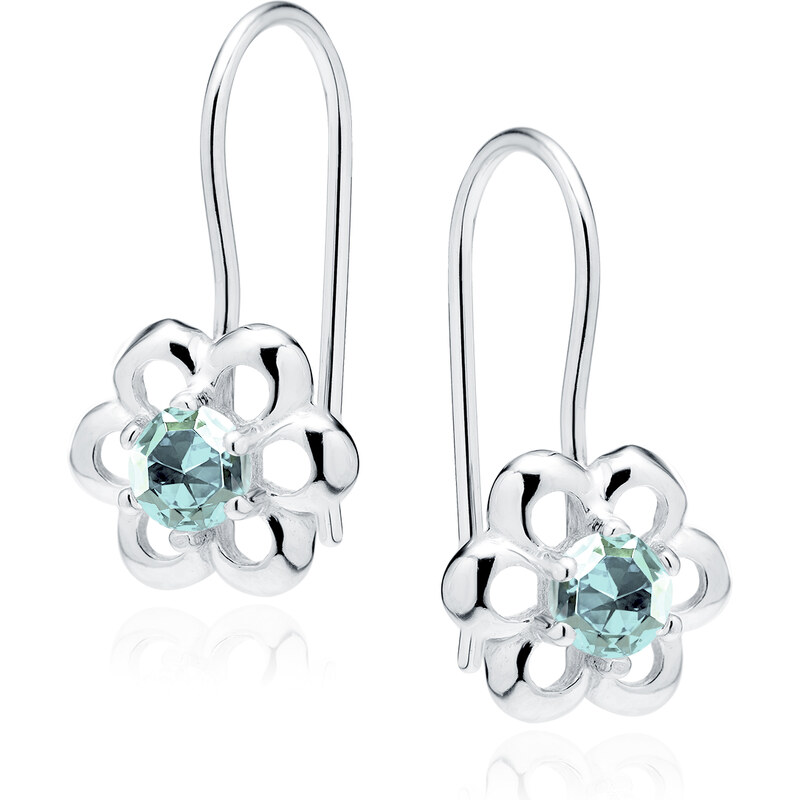 Olivie Detské strieborné náušnice KVIETOK akvamarín 1629 14270935
