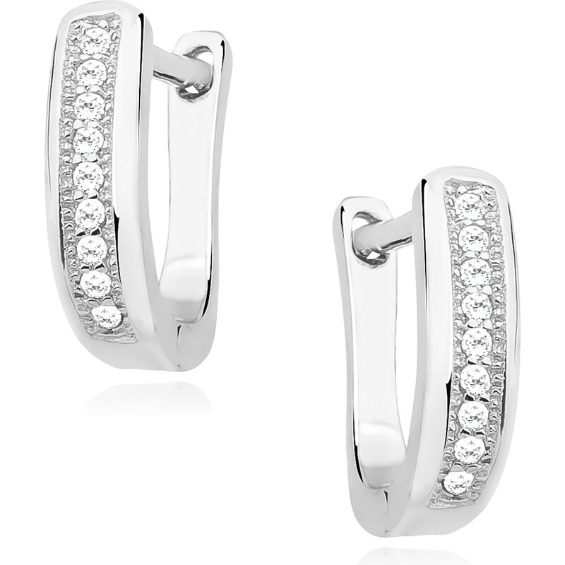 Olivie Strieborné náušnice so zirkónmi 1,2 cm 0770 14270577