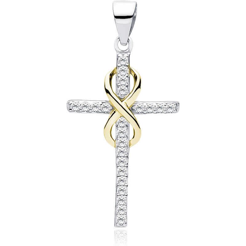 Olivie Strieborný prívesok KRÍŽIK a NEKONEČNO GOLD 9873 66031610