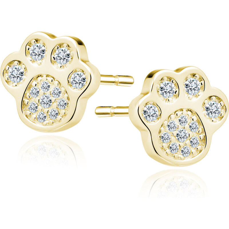 Olivie Strieborné náušnice LABKY GOLD 2407 21042186