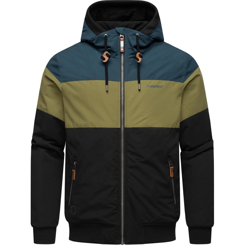 Ragwear Outdoorová bunda modrá / zelená / olivová / čierna 65619310