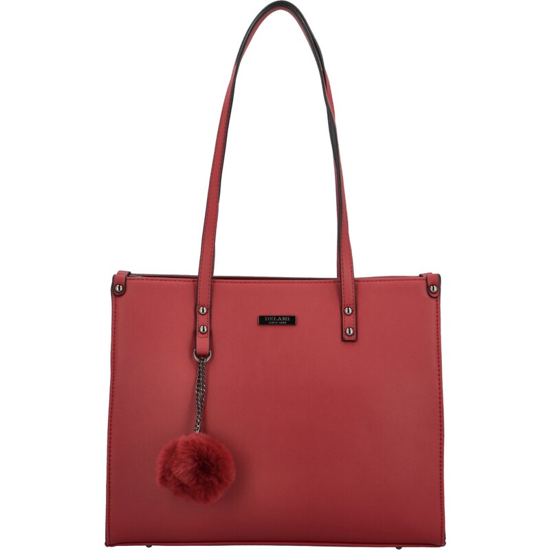 Dámska kabelka na rameno tmavo červená - Delami Sabin červená 58493757
