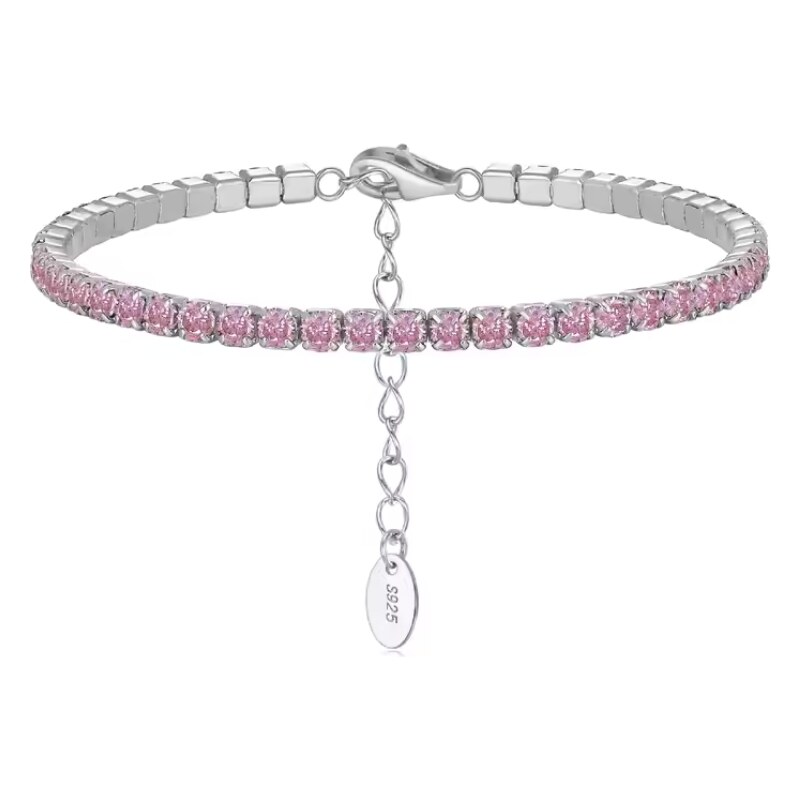 MAJYA Strieborný tenisový náramok MABEL 16 cm | šírka 3 mm 11226 64582206