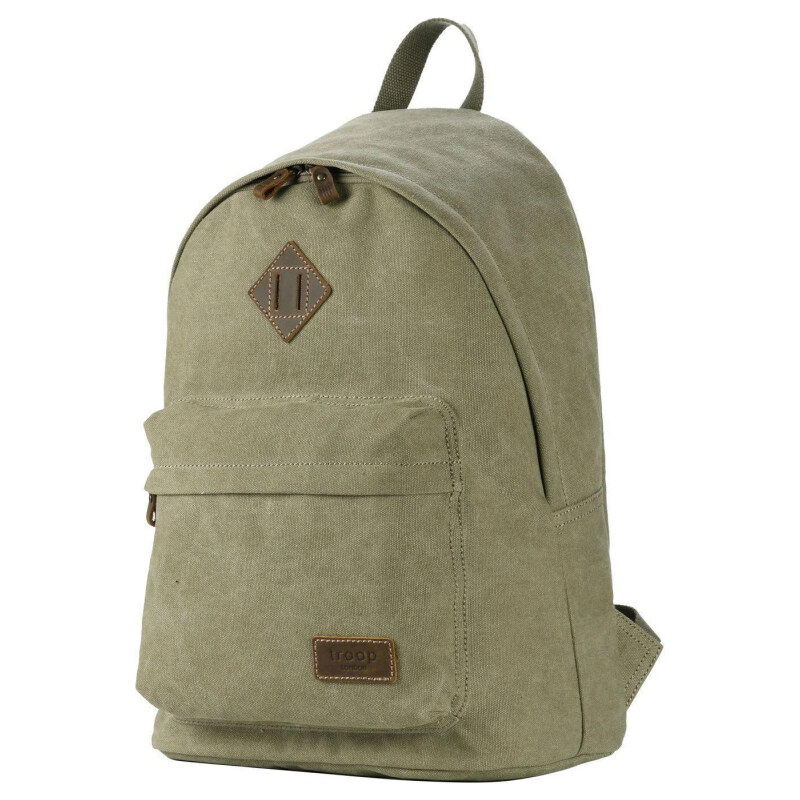 Troop London Značkový veľký mestský batoh zelený (GTB820) 58444827