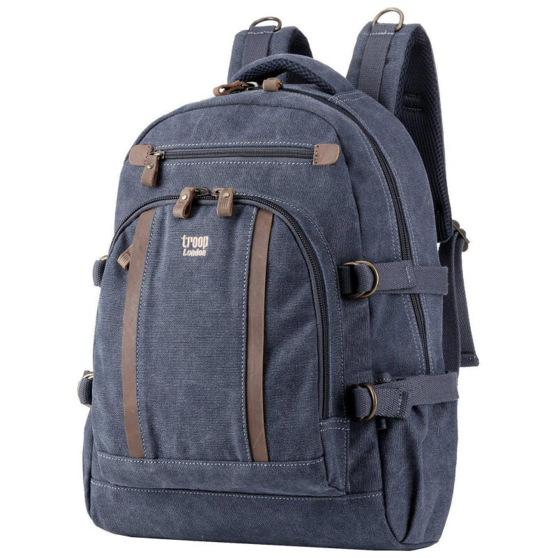 Troop London Značkový veľký mestský batoh modrý (GTB813) 58444833