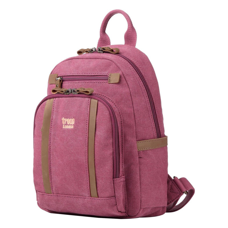 Troop London Značkový malý mestský batoh malinový (GTB806) 58444838