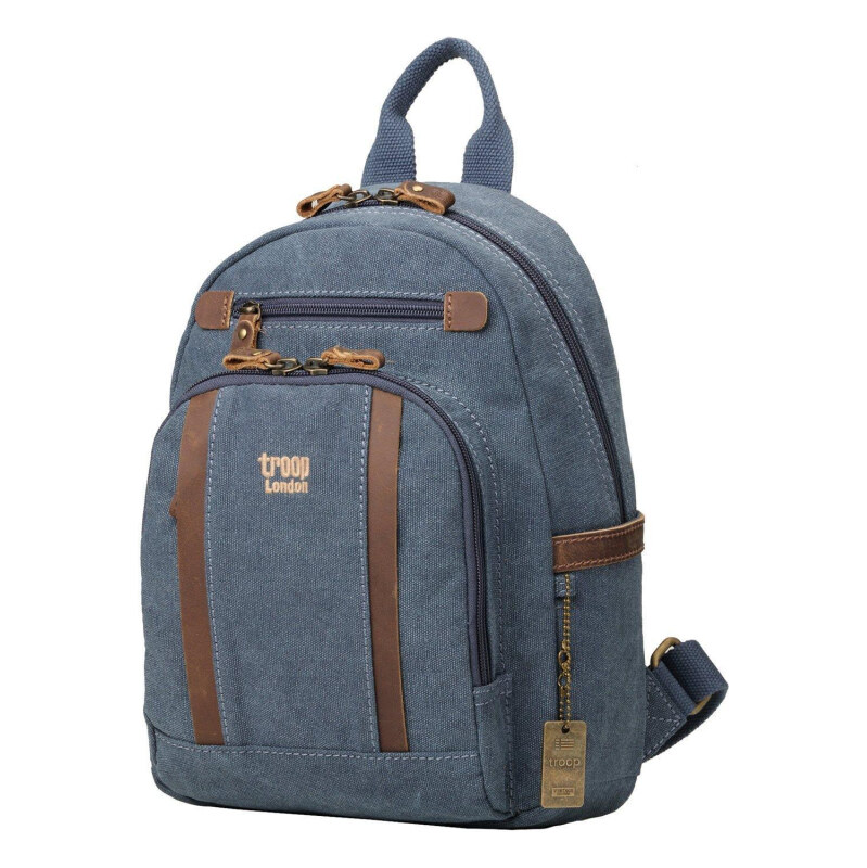 Troop London Značkový malý mestský batoh modrý (GTB801) 58444842