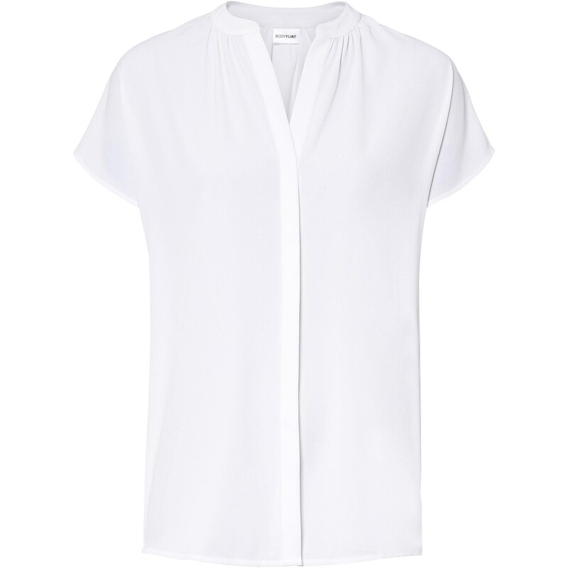 bonprix Blúzka s krátkym rukávom a gombičkami, farba biela 45028321