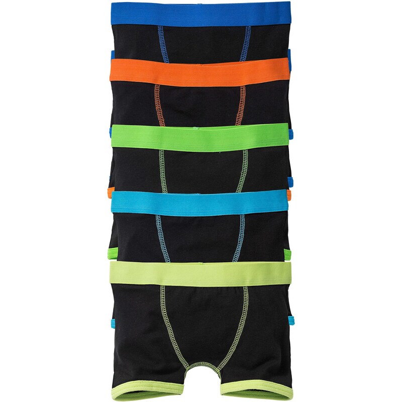 bonprix Boxerky s mäkkou bavlnou (5 ks), farba čierna 44741192