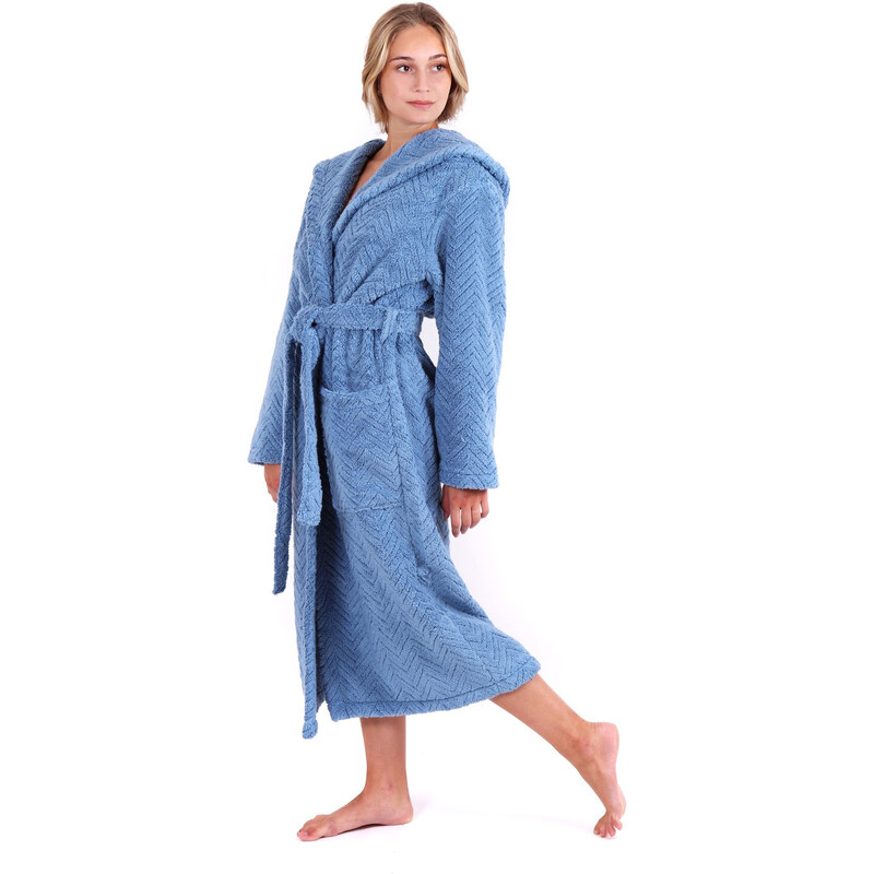 Dámsky župan Athena s kapucňou 3116 Denim Light - Vestis 60298136