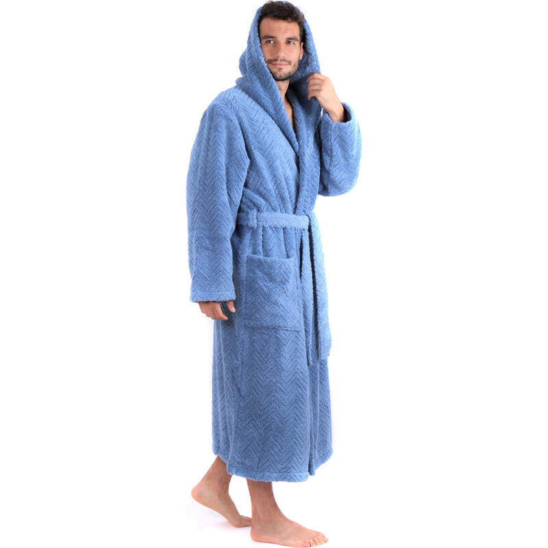 Pánsky župan Athena s kapucňou 3116 denim - Vestis 60298138