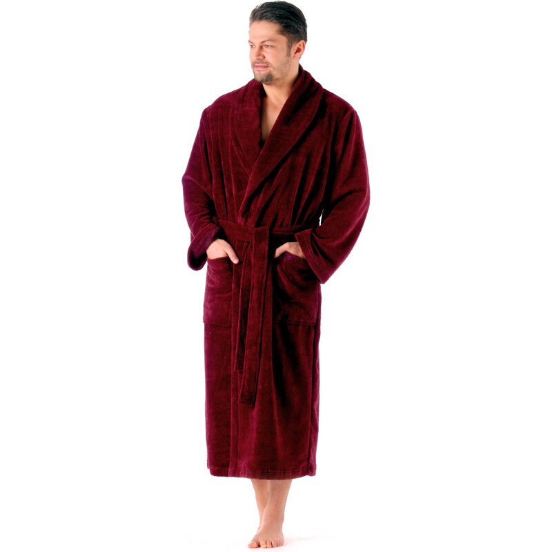 Unisex župan Tampa 2149 oversized bordový - Vestis 60298219