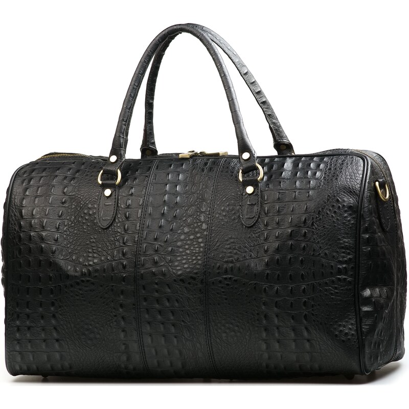 Blaire Kožená cestovná taška Gery čierna 64987477