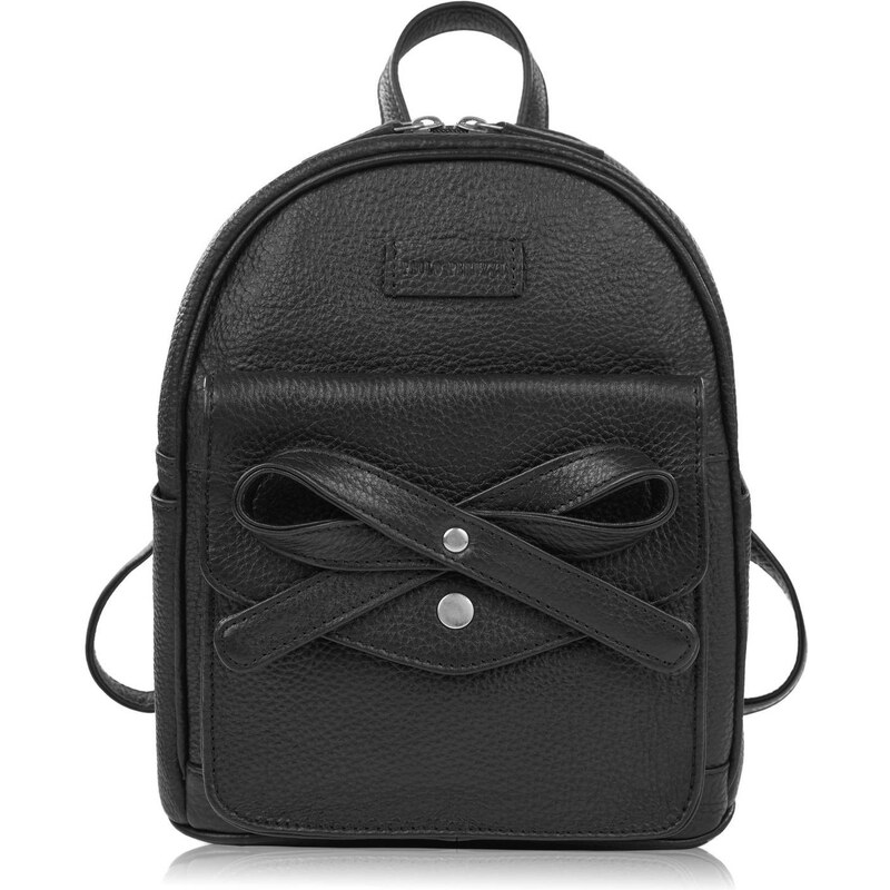 Paolo Peruzzi Dámsky kožený batoh s mašľou T-71-BL | čierna T-71-BL 58456511