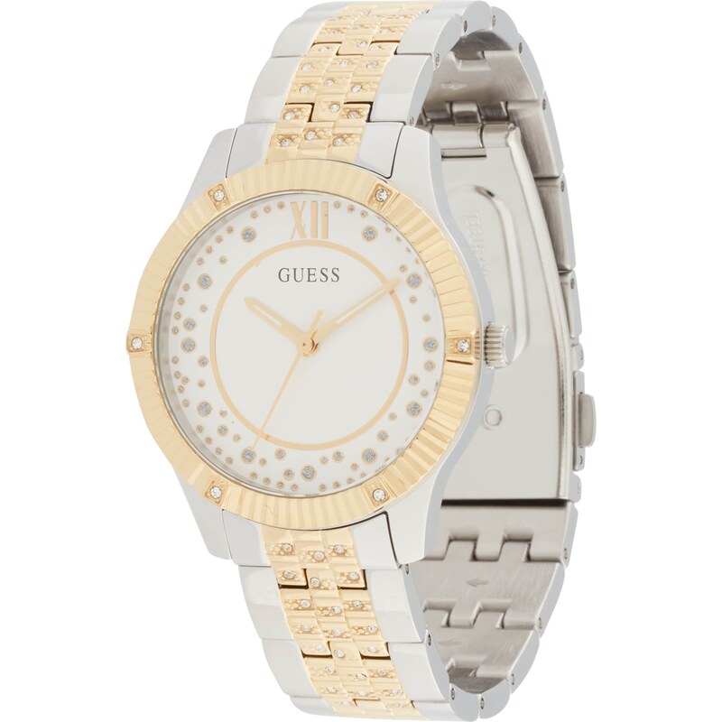 GUESS Analógové hodinky Starstruck zlatá / strieborná / priehľadná 58460235