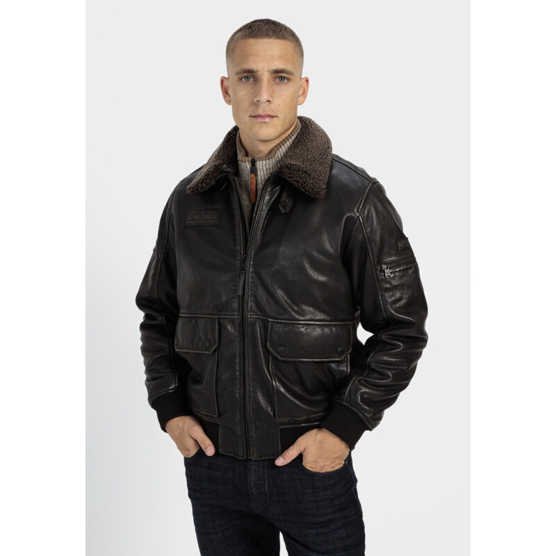 BUNDA CAMEL ACTIVE LEATHER JACKET 60699725