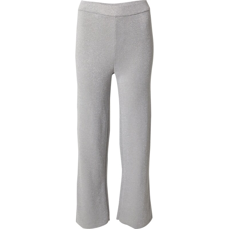 VILA Nohavice VIXANDRA svetlosivá / strieborná 58460321