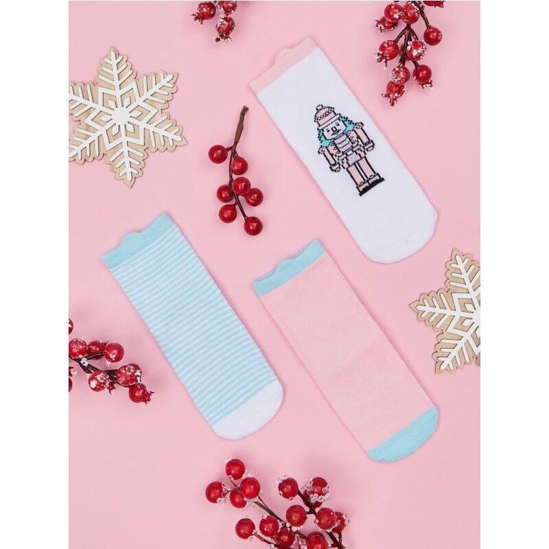 Sinsay - Ponožky 3 kusy - viacfarebná 65754733