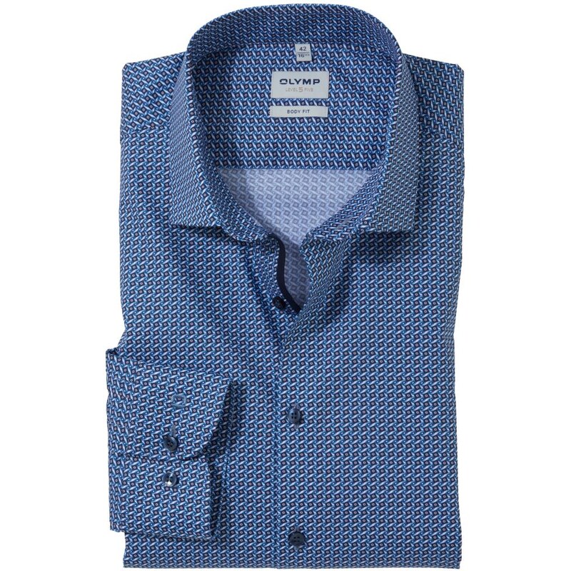 Pánska modrá košeľa OLYMP body fit 58462852