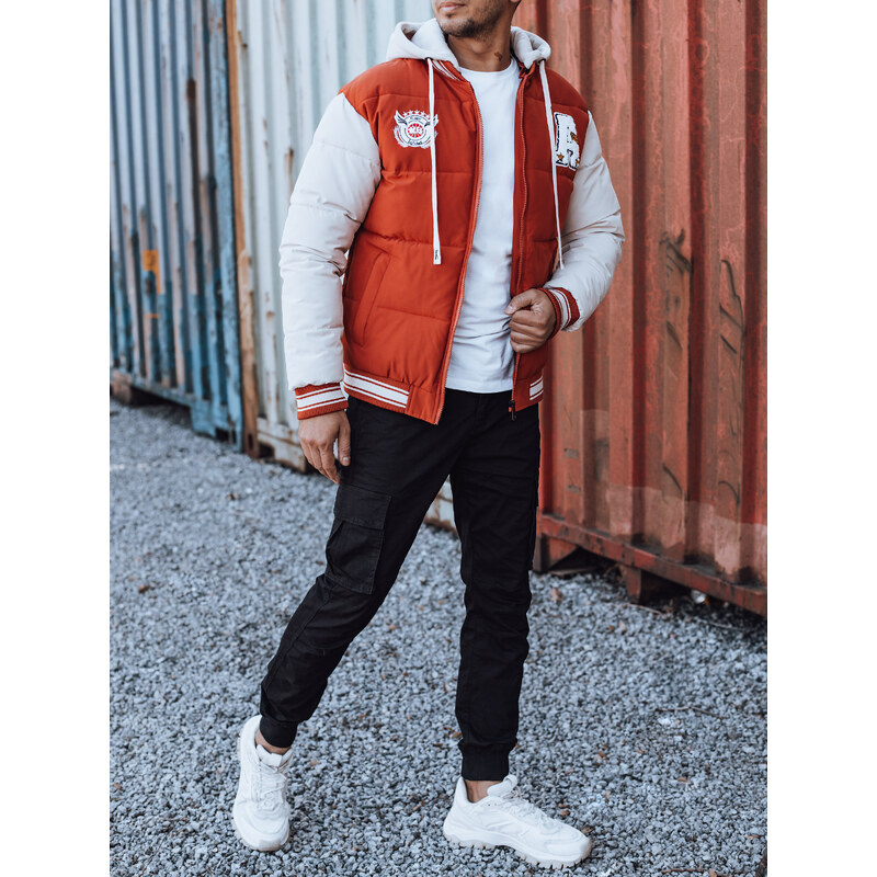 Pánska červená zimná bunda Dstreet 58481199