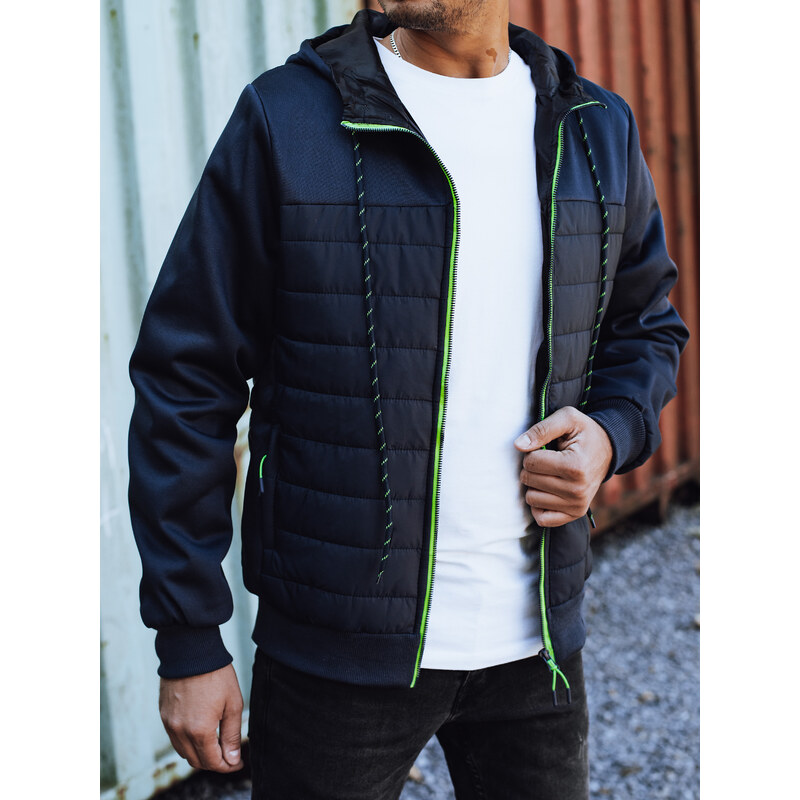 DStreet Pánska prechodná pikovaná bunda s kapucňou 61057232