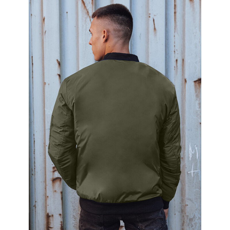 DStreet Pánska bomber bunda zelená 58481334