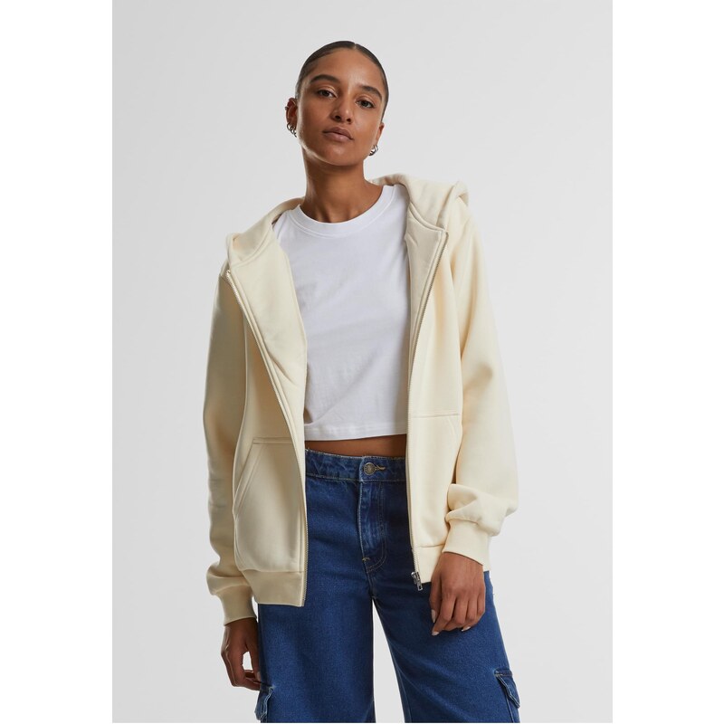 Urban Classics Womens zip-up sweatshirt Fluffy cream 64782453