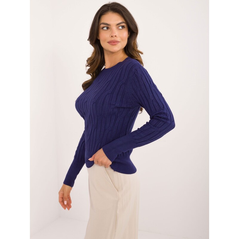 Wool Fashion Italia Sweater-AT-SW-2338-2.00-navy blue 64687621