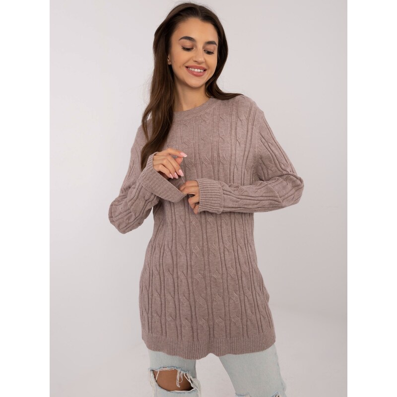 Wool Fashion Italia Sweater-AT-SW-2343.88-dark beige 64667470