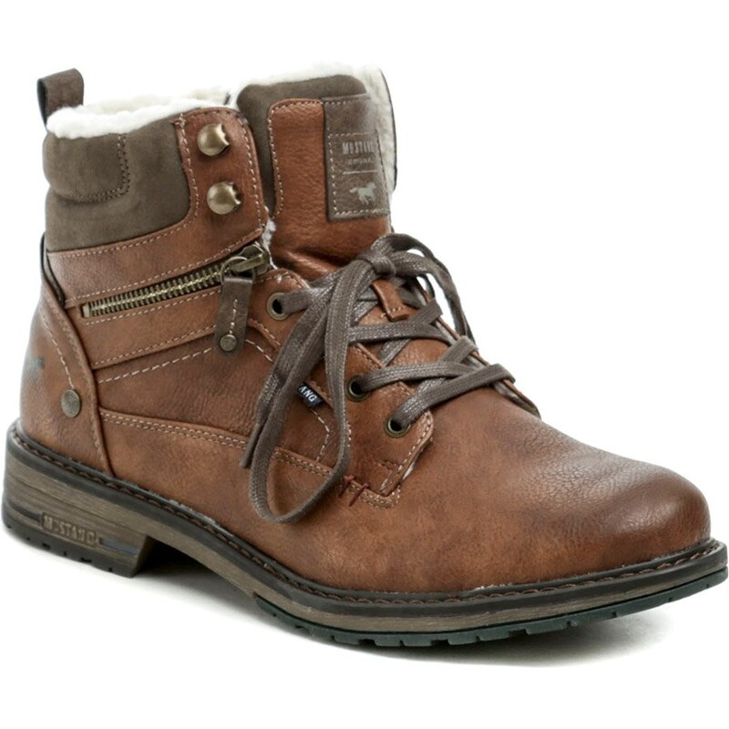 Mustang 4157-603-307 cognac pánske zimné topánky 58484007
