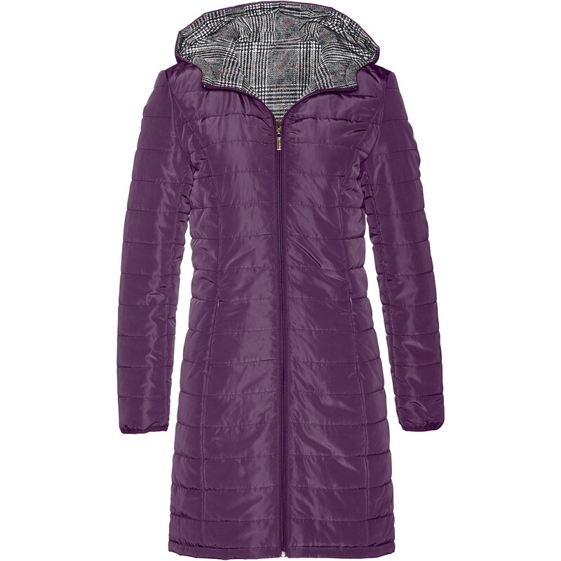 bonprix Prešívaný obojstranný kabát, farba fialová 58486737