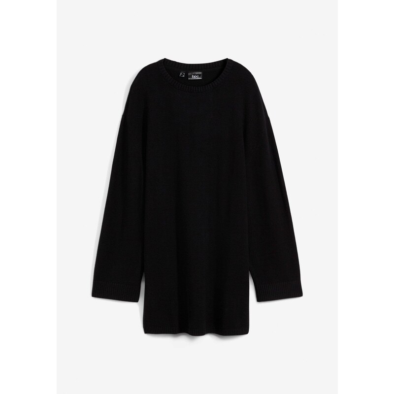 bonprix Dlhý pletený pulóver s bočnými rozparkami z viskózového mixu, 58486854