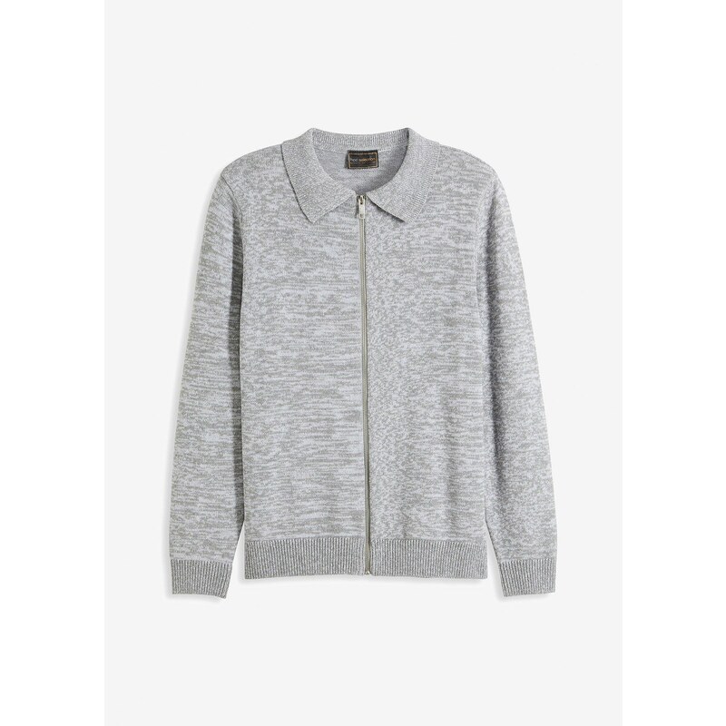 bonprix Polo pletený sveter, so zapínaním na zips a recyklovanou 58486948